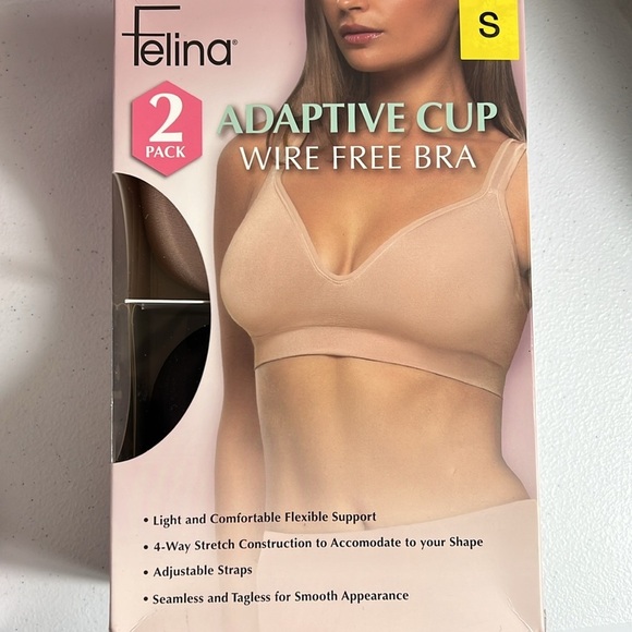 Felina Women's Adaptive Cup Wire Free Bra, 2-pack - Picture 8 of 8